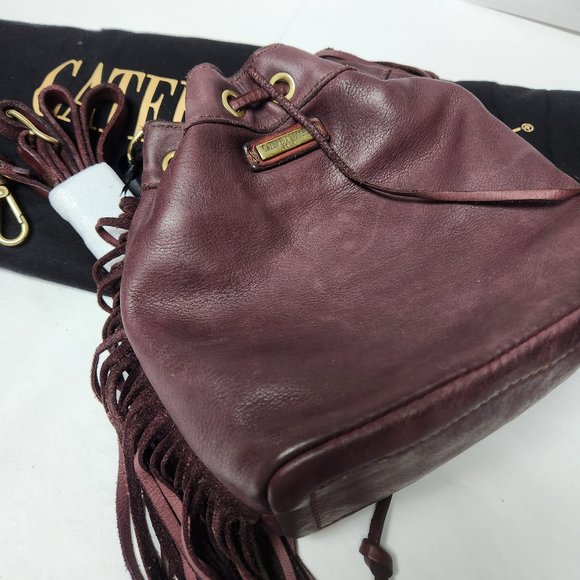 NWT Caterina Lucchi Campomaggi Artisans 60's Vibe Fringe Bag Deep Purple - Picture 5 of 8